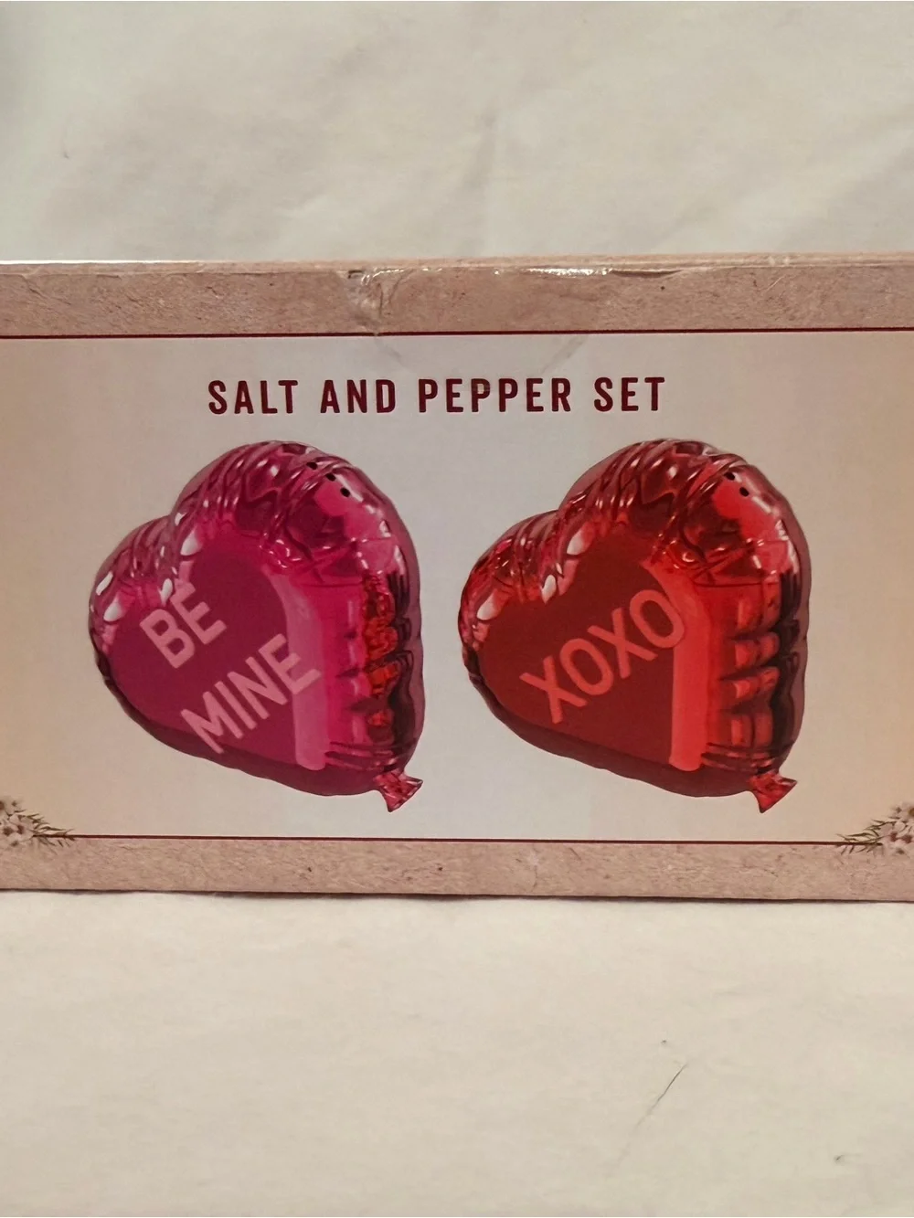 Be Mine & XOXO salt and pepper shaker- Pink and Red strictly for the collector